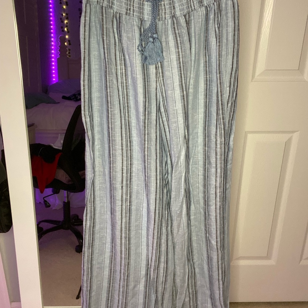 Blue stripe pants